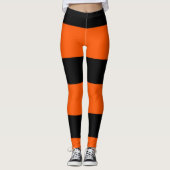 Oranje strempatroon leggings (Voorkant)