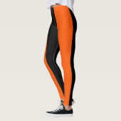 Oranje strempatroon leggings (Links)