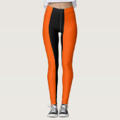 Oranje strempatroon leggings (Voorkant)