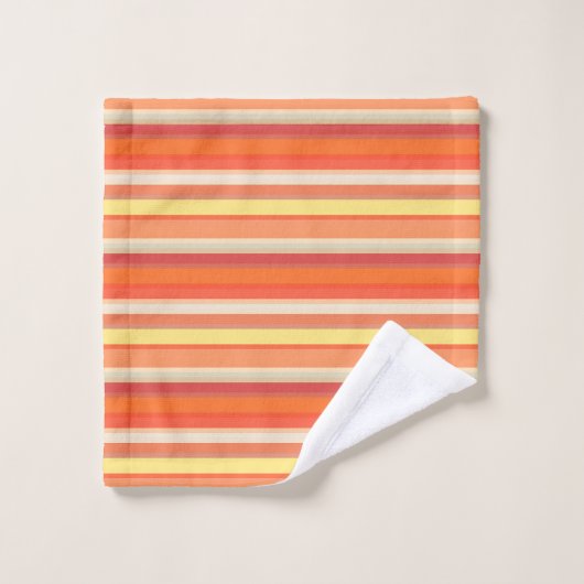 Oranje strepen bad handdoek (Wasdoekje)