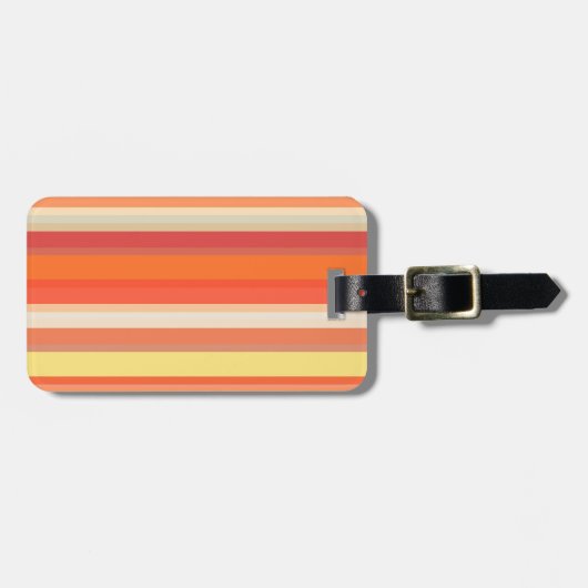 Oranje strepen bagagelabel (Voorkant horizontaal)