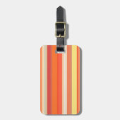 Oranje strepen bagagelabel (Voorkant verticaal)