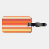 Oranje strepen bagagelabel (Achterkant horizontaal)