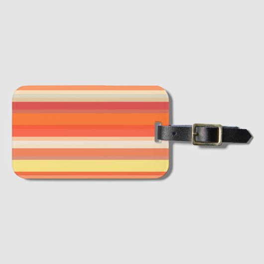 Oranje strepen bagagelabel (Voorkant (horizontaal))