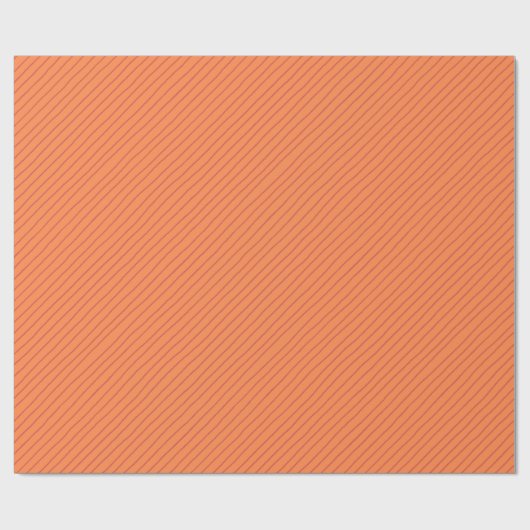 Oranje strepen cadeaupapier (Vlak)