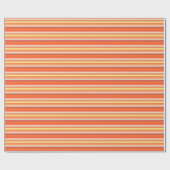 Oranje strepen cadeaupapier (Vlak)