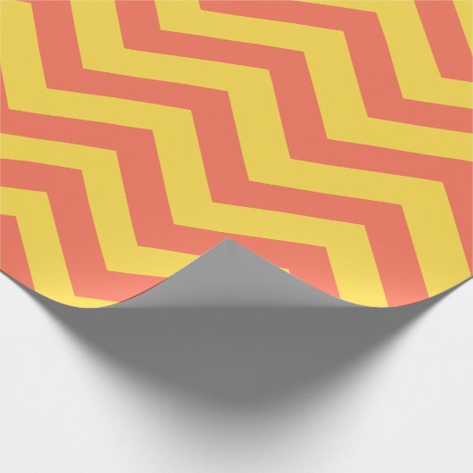 Oranje strepen cadeaupapier (Hoek)