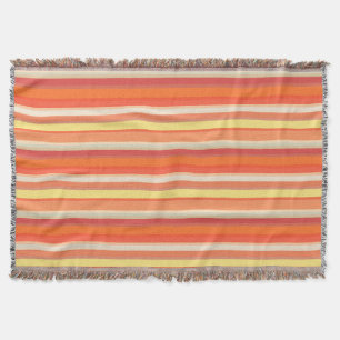 Oranje strepen deken