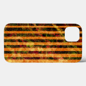 Oranje strepen en krasse vierkanten Case-Mate iPhone case (Achterkant (horizontaal))