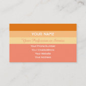 Oranje strepen hallo internationale talen visitekaartje (Achterkant)