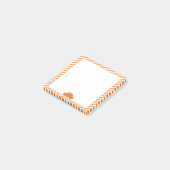 Oranje strepen, Halloween pompoenen Post-it® Notes (Schuin)