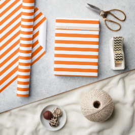 Oranje strepen inpakpapier