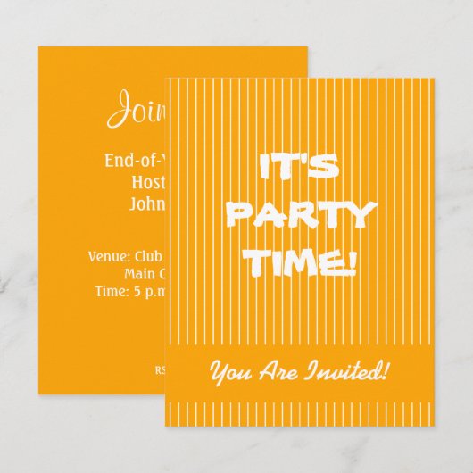 Oranje strepen kaart (Voorkant / Achterkant)