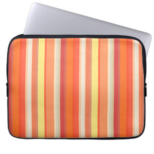 Oranje strepen laptop sleeve