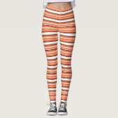 Oranje strepen leggings (Voorkant)