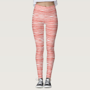 Oranje strepen, lijnen leggings