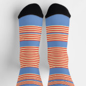 Oranje strepen LT blauw Sokken (Top)