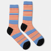 Oranje strepen LT blauw Sokken (Rechts)