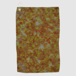 Oranje strepen met flesje golfhanddoek