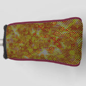 Oranje strepen met flesje golfheadcover (Voorkant)