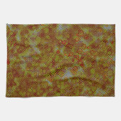 Oranje strepen met flesje theedoek (Horizontaal)