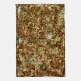 Oranje strepen met flesje theedoek