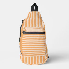 Oranje Strepen Naadloos Patroon Sling Bag
