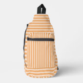 Oranje Strepen Naadloos Patroon Sling Bag (Voorkant)