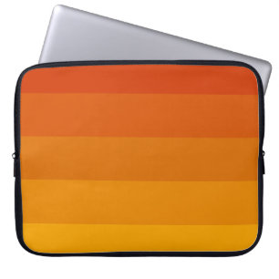 Oranje strepen palet laptop sleeve
