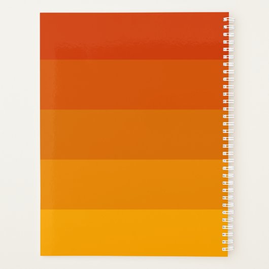 Oranje strepen palet planner (Achterkant)
