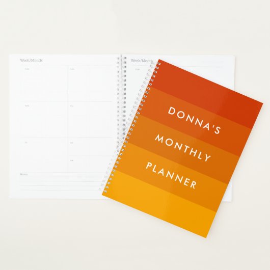 Oranje strepen palet planner (Display)