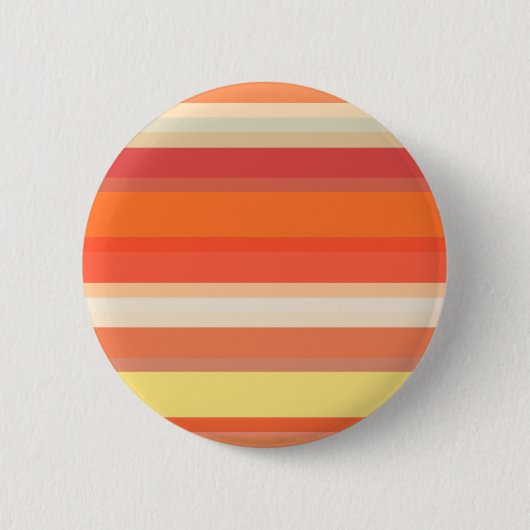 Oranje strepen ronde button 5,7 cm (Voorkant)