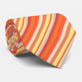 Oranje strepen stropdas (Opgerold)