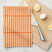 Oranje strepen theedoek (Quarter Fold)