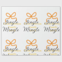 Oranje strik jingle mingle retro boho familienaamd