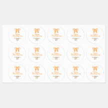 Oranje strik retro Happy Thanksgiving add familie 