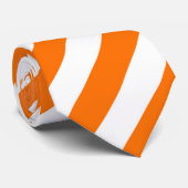 Oranje Stripe cadeau voor mannen Stropdas (Opgerold)