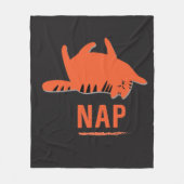 Oranje stripe katapluis nap fleece Blanket Deken (Voorkant)
