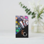 Oranje Stripe Make-up Artist Palette Visitekaartje (Staand voorkant)