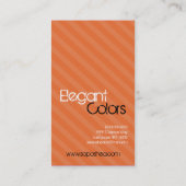 Oranje Stripe Make-up Artist Palette Visitekaartje (Achterkant)