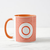 Oranje Stripe Monogram Mok (Links)