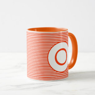 Oranje Stripe Monogram Mok