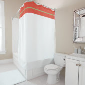 Oranje Stripe Shower Curtain Douchegordijn (In situ)