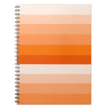 Oranje Stripe spiraal Notitieboek