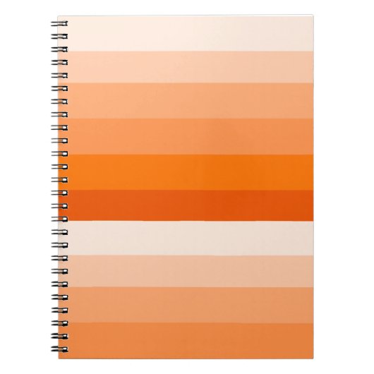 Oranje Stripe spiraal Notitieboek (Voorkant)