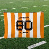 Oranje Stripe Sport Team Aangepaste Naam Nummer Te Etui