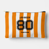 Oranje Stripe Sport Team Aangepaste Naam Nummer Te Etui (Voorkant)