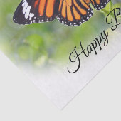  Oranje Striped Butterfly Foto Birthday Tissuepapier (Detail)