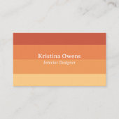 Oranje stripes Moderne gradiëntminimalistisch Visitekaartje (Voorkant)
