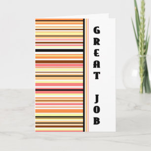 Oranje Stripes Werknemer Jubileum Kaart